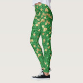 St Patrick Green Gold Clover Kleeblatt Confetti Fu Leggings (Links)