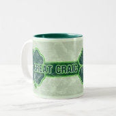 St Patrick ` großes Craic' Kleeblattgrunge-Tasse Zweifarbige Tasse (Vorderseite Links)