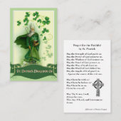 St Patrick heilige Karte mit schönem Gebet (Vorne/Hinten)