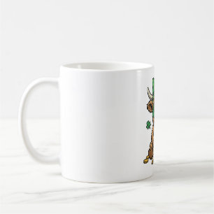 St. Patrick Highland-Kuh Topf aus Gold Vintage-Kun Kaffeetasse