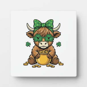 St Patrick Highland Kuh Topf des Goldes Vintage Ku Fotoplatte