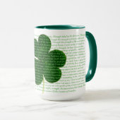St. Patrick Hymn Das Hirschgedicht Kleeblatt Tasse (VorderseiteRechts)