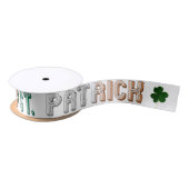 St. Patrick Ireland Irish St. Paddy Typography Satinband (Spule)