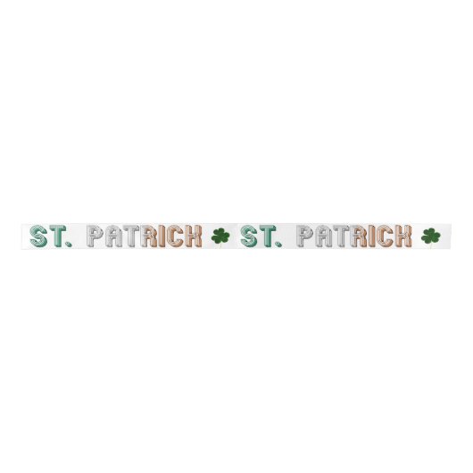 St. Patrick Ireland Irish St. Paddy Typography Satinband (Vorderseite)