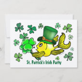 ST PATRICK IRISCHE PARTY EINLADUNG glücklicher (Vorderseite)