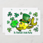 ST PATRICK IRISCHE PARTY EINLADUNG glücklicher (Vorne/Hinten)