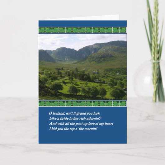 St Patrick irischer Segen Tagesirlands Karte (Vorderseite)