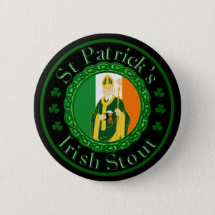 St Patrick irischer Stout Button