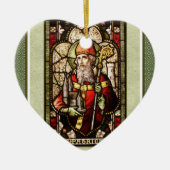 St. Patrick Irish Blessing Herzdekoration Keramikornament (Vorne)