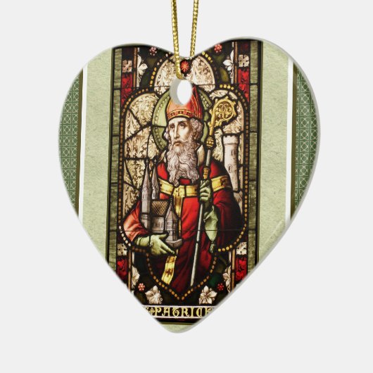St. Patrick Irish Blessing Herzdekoration Keramikornament (Links)