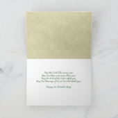 St. Patrick Irish Blessing St. Patrick's Day Card Karte (Innenseite)