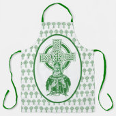 St. Patrick Irish Cross Kleeblatts Green Katholic  Schürze (Vorderseite)