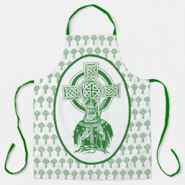 St. Patrick Irish Cross Kleeblatts Green Katholic  Schürze