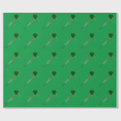 St. Patrick Irish Ireland St. Paddy Typografy Geschenkpapier (Flach)