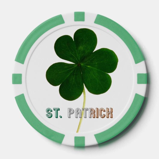 St. Patrick Irish Kleeblatt Clover Ireland Poker Pokerchips (Vorderseite)