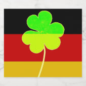 St Patrick Irish Kleeblatt German Flag Funny Bierflaschenetikett (Einzelnes Label)