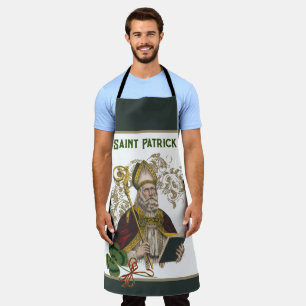 St. Patrick Irish Kleeblatts Green Gold Katholic A Schürze