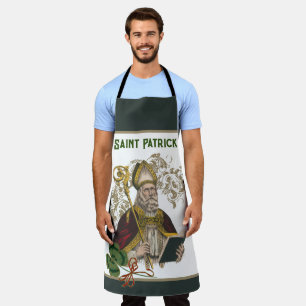 St. Patrick Irish Kleeblatts Green Gold Katholik Schürze