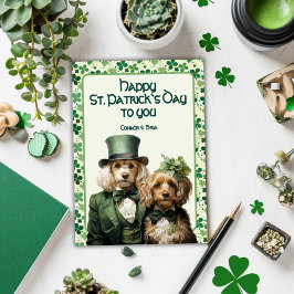 St. Patrick Irish Paws Duo Dog Feiertagskarte