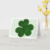 St. Patrick Irish Poem The Deer's Cry Kleeblatt Karte (Gelbe Blume)