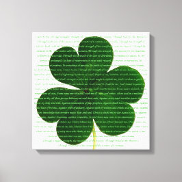 St. Patrick Irish Poem The Deer's Cry Kleeblatt Leinwanddruck
