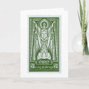 St. Patrick Irish Postage Briefmarke Karte