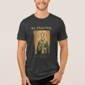 St Patrick Irish Roman Katholic Gift Tri-Blend Shirt (Vorderseite)
