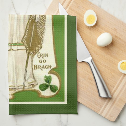 St. Patrick Irish Segen Religious Kleeblatts Geschirrtuch (Viertel Falte)