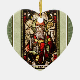 St. Patrick Irish Sessing Heart Ornament