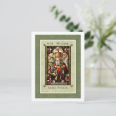 St Patrick Irish Sessings Digitale Kunst Postkarte (Stehend Vorderseite)