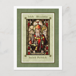 St Patrick Irish Sessings Digitale Kunst Postkarte