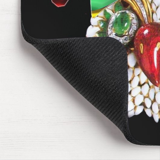 ST PATRICK JEWEL OWL,ELF HAT UND KLEEBLATT MONOGRA MOUSEPAD (Ecke)