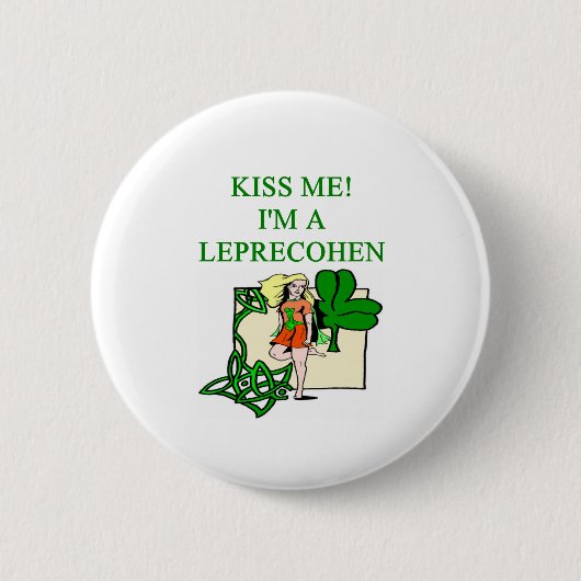 St Patrick jüdischer irischer Witz Tagesdes Button (Vorderseite)