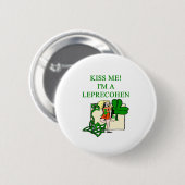 St Patrick jüdischer irischer Witz Tagesdes Button (Vorne & Hinten)