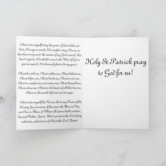 St. Patrick Karte (Innenseite)