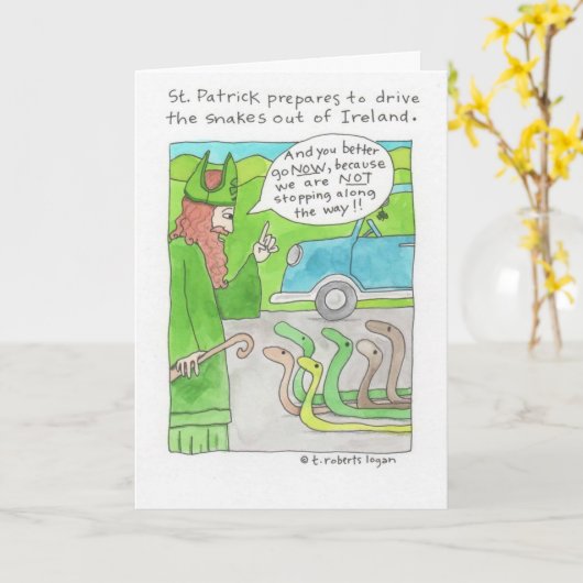 St. Patrick Karte (Gelbe Blume)