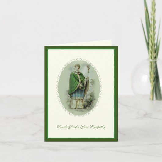 St. Patrick Katholic Irish Celtic Cross Beileid Dankeskarte (Vorderseite)