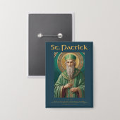 St Patrick Katholic Prayer Button (Vorderseite/Rückseite)