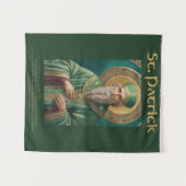 St Patrick Katholic Saint-Prayer Tapestes Wandteppich (Vorderseite (Horizontal))