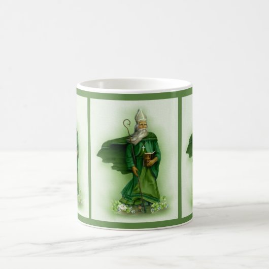 St. Patrick Katholischer Bischof Irland Irish Klee Kaffeetasse (Mittel)