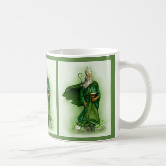 St. Patrick Katholischer Bischof Irland Irish Klee Kaffeetasse (Rechts)
