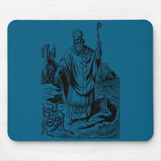 St. Patrick katholischer Heiliger St. Patricks Day Mousepad (Vorne)