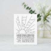 St. Patrick Katholisches Gebet Whimsical Coloring Postkarte (Stehend Vorderseite)