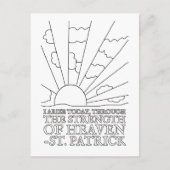 St. Patrick Katholisches Gebet Whimsical Coloring Postkarte (Vorderseite)