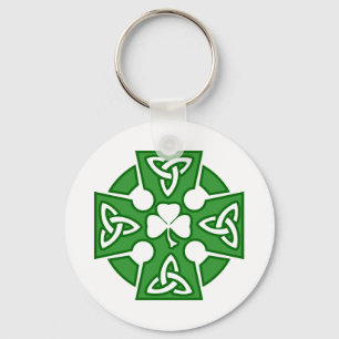 St Patrick keltisches Kreuz Schlüsselanhänger