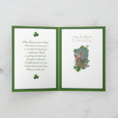 St. Patrick Kleeblatt Angel Rosary Gebet Karte (Innenseite)