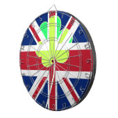 St. Patrick Kleeblatt Clover UK Flag Irland Dartscheibe (Vorderseite rechts)
