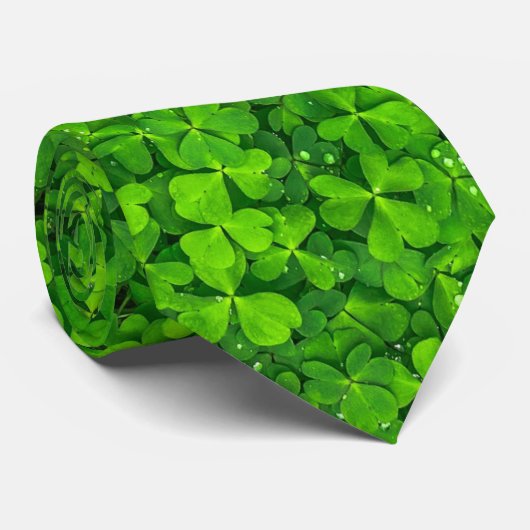 St Patrick Kleeblatt Clovers Green Irish Irland Krawatte (Gerollt)
