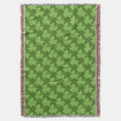 St. Patrick Kleeblatt Clovers Green Pattern Irland Decke (Vorderseite Vertikal)