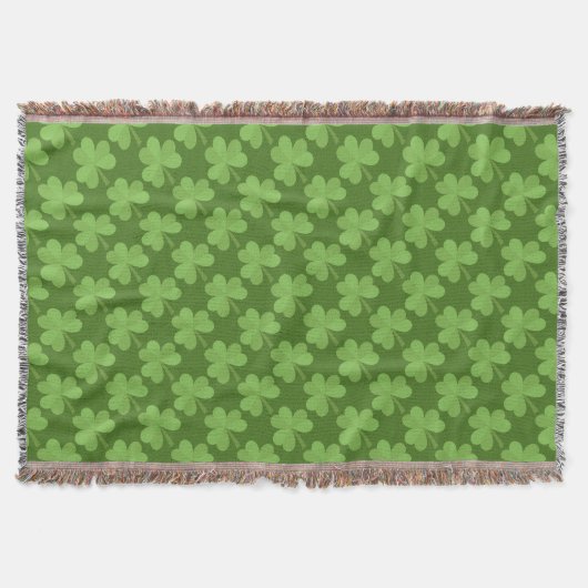 St. Patrick Kleeblatt Clovers Green Pattern Irland Decke (Vorderseite)